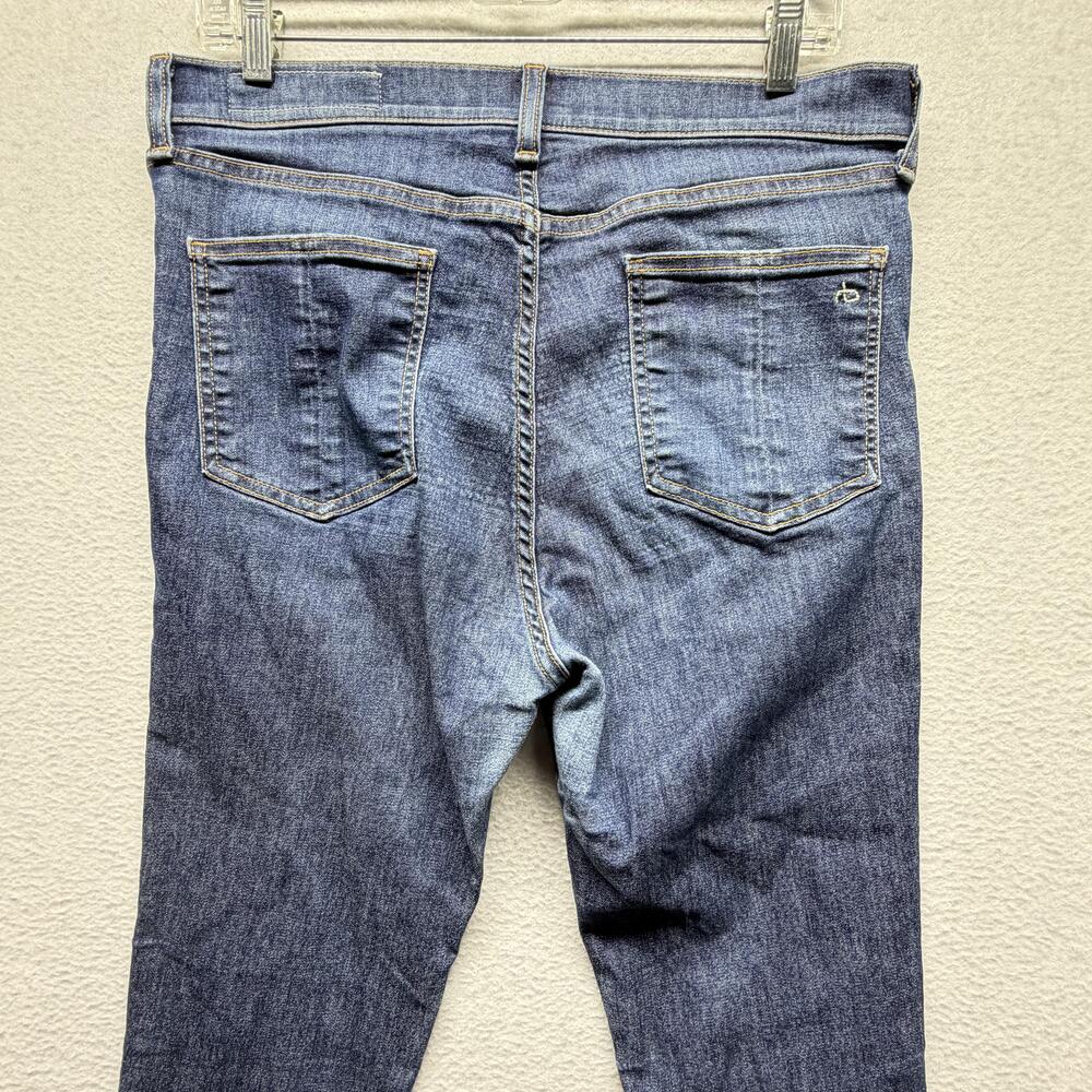 Rag & Bone JEAN Jeans Womens 31 Blue 10 Inch Ankle Skinny Mid Rise Raw Hem USA - Picture 6 of 7